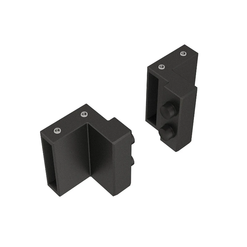 HOMCOM 8FT Modern CARBON STEEL Sliding Wood Barn Door Hardware Kit Track Set Door System Black