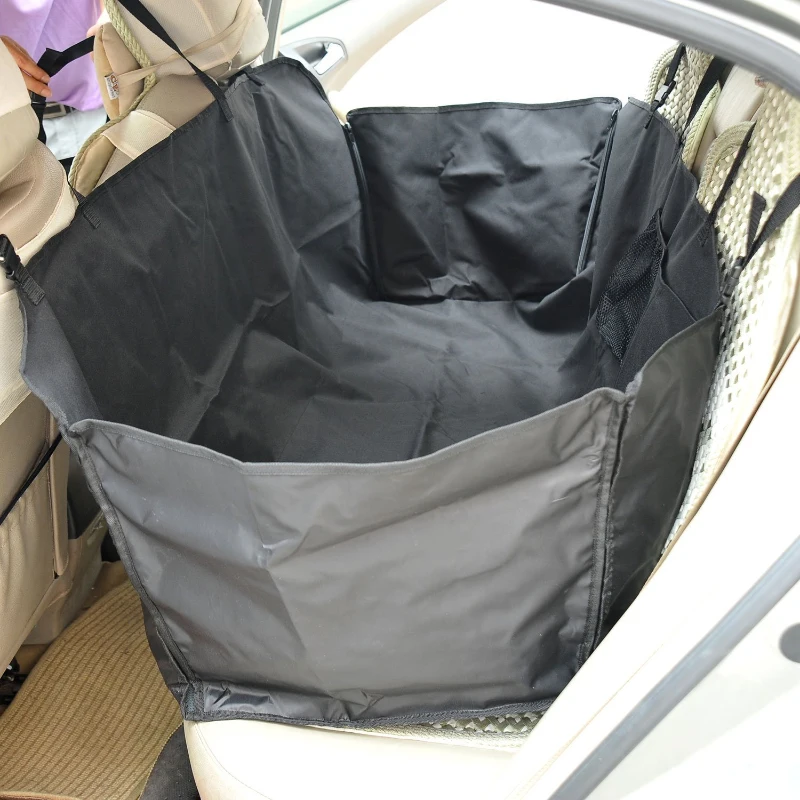 PawHut 46"L Waterproof Pet Car Seat Cover Dog Hammock Mat Puppy Cat Travel Seat Liner Barrier Black