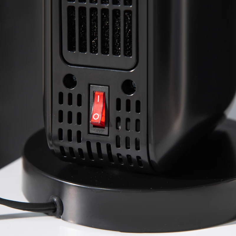 HOMCOM 1500W Ceramic Space Heater, 2-In-1 Oscillating Portable Heater with Three Heating Modes(High, Low, Fan), Timer, Remote Control, for Indoor Use, Black