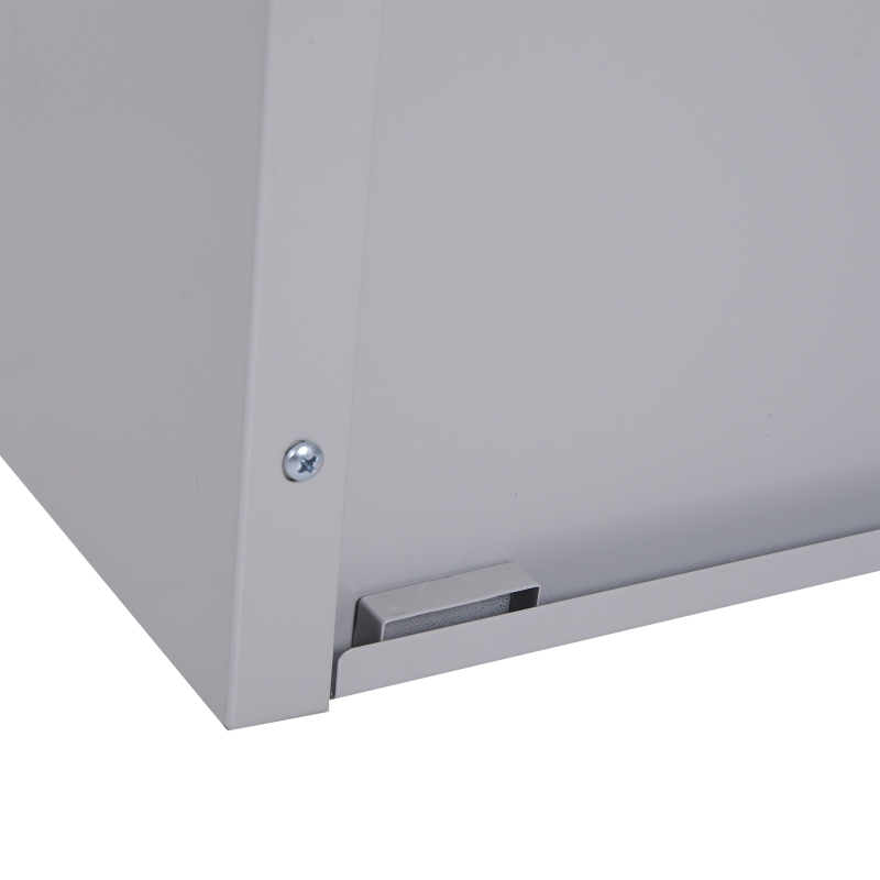 Vinsetto 30" 2 Drawer File Cabinet Cold Rolled Steel Metal Storage Chest Home Office Furniture Grey