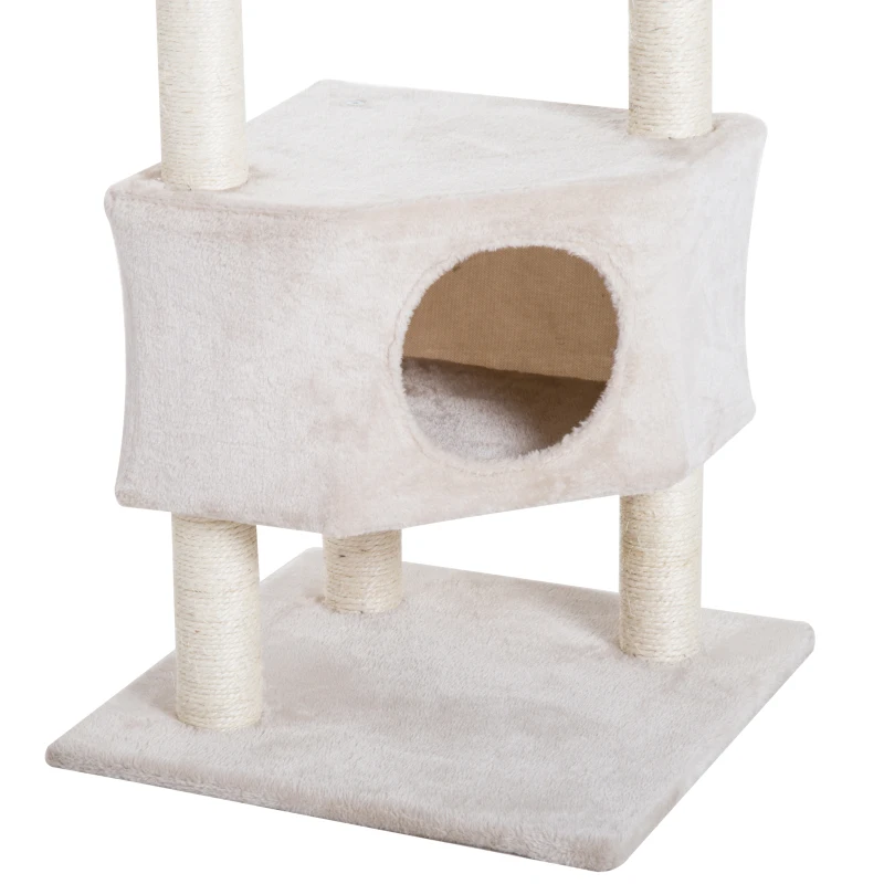 PawHut 51" Multi-Level Cat Tree with Hanging Toy