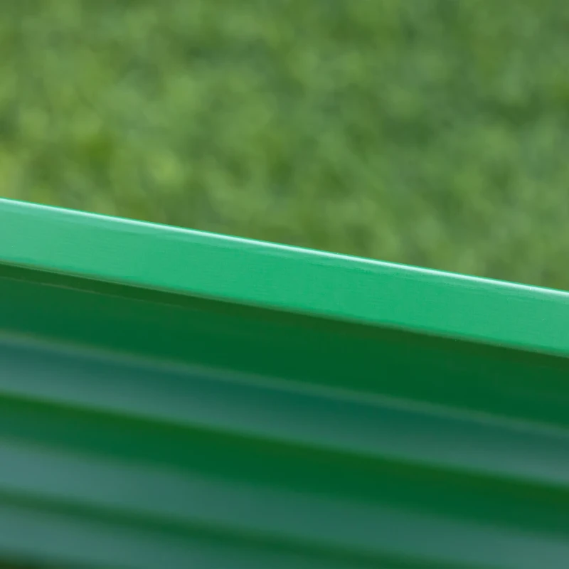 Outsunny 40'' Hexagon Raised Garden Bed, Outdoor Metal Planter Box with Gloves, for Backyard, Patio to Grow Vegetables, Herbs, and Flowers, Green