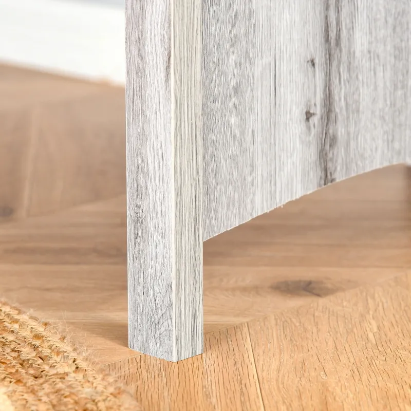 HOMCOM L-Shaped Desk with Hutch, Computer Desk with Drawers, Home Office Corner Desk Study Workstation Table with Storage Cabinets Shelves, Grey