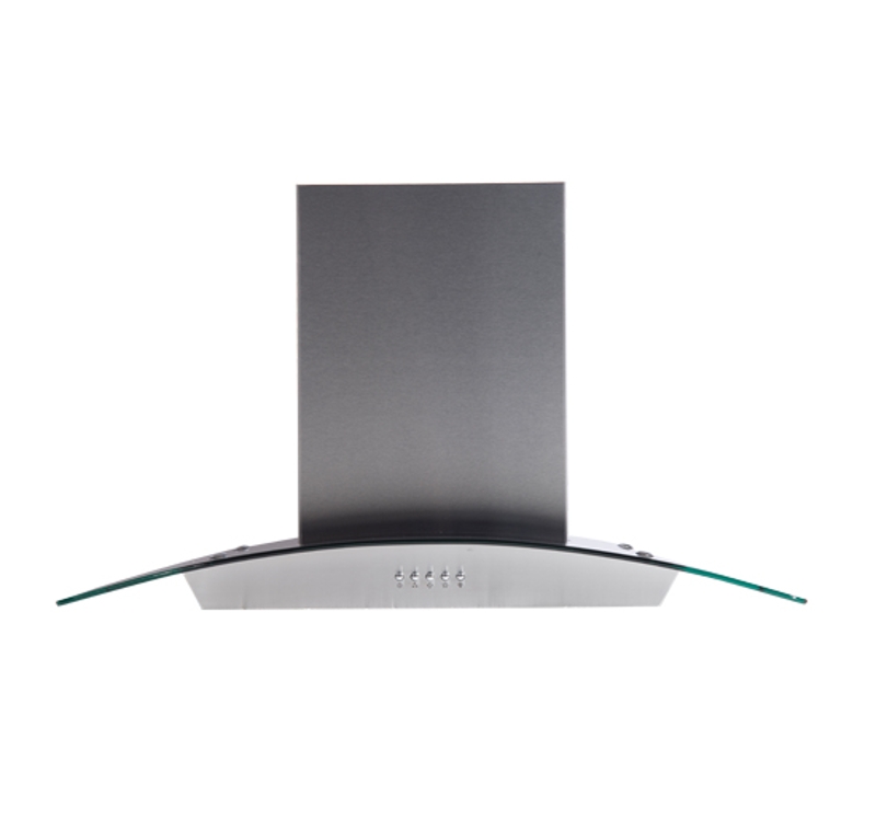 30" Kitchen Wall Mounted Range Hood/Vent -  Stainless Steel and Glass