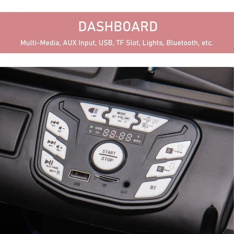 Aosom Outdoor 2-Seated Childrens Truck w/ Parental Remote Control & Two Motors Red