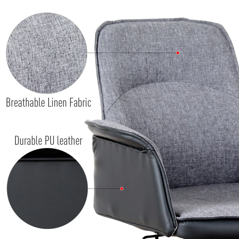 Vinsetto Modern Home Office Chair Executive Computer Task Seat Height Adjustable Swivel Rock