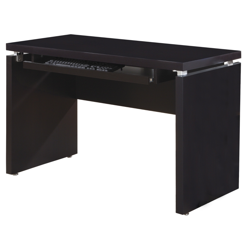Monarch 48" Contemporary Wood Computer Desk with Pull Out Keyboard Tray - Cappuccino
