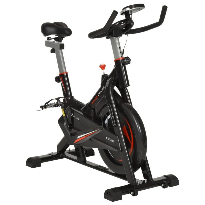 Soozier Stationary Exercise Training Bike Indoor Cycling Bike w/ LCD Monitor