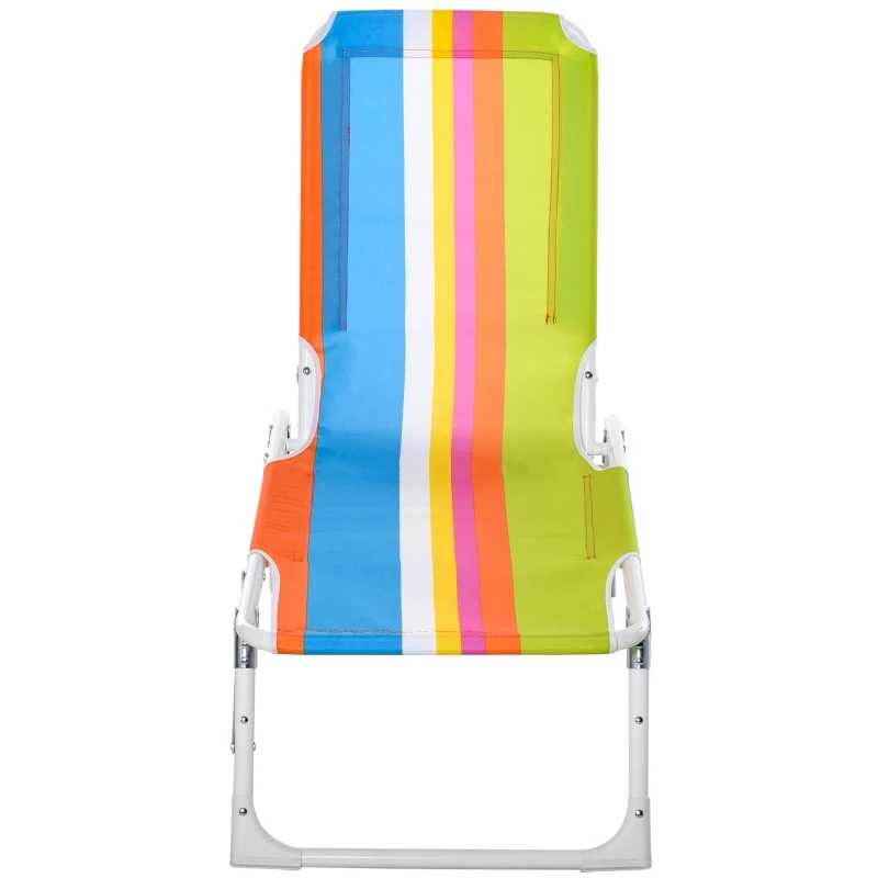 Outsunny Lightweight Chaise Lounge Chair for Kids with Foldable Function and No Assembly Required, Multi-Color
