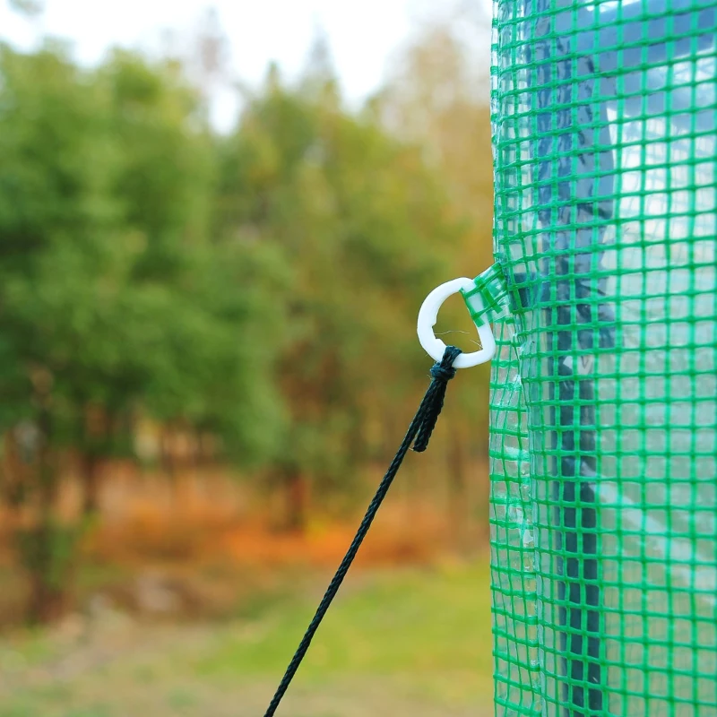 Outsunny 8' x 6' x 7' Portable Water/UV Walk-In Greenhouse Hot House with 18 Shelves, Weather Cover, & Roll Up Door