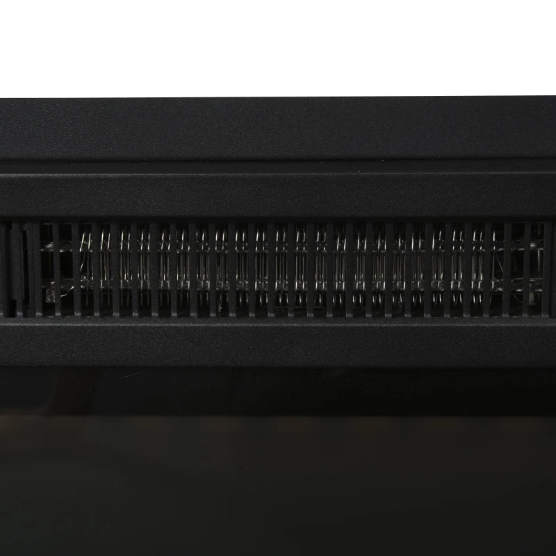 HOMCOM Electric Fireplace Insert for Wood Cabinets with Realistic Flame Effect and Automatic Shut-Off, Black