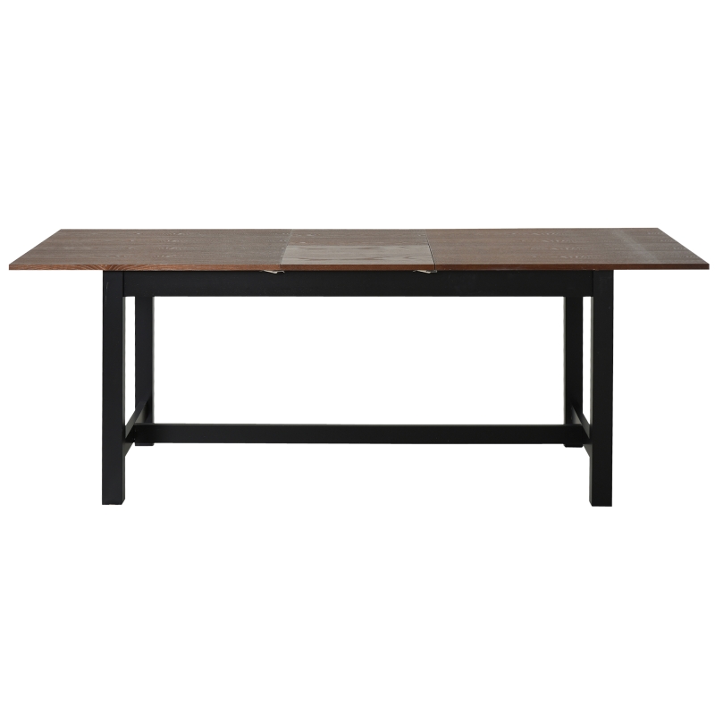 HomCom Expandable Folding Kitchen Dining Table with Elegant Natural Wood Design & Sturdy Construction - Walnut