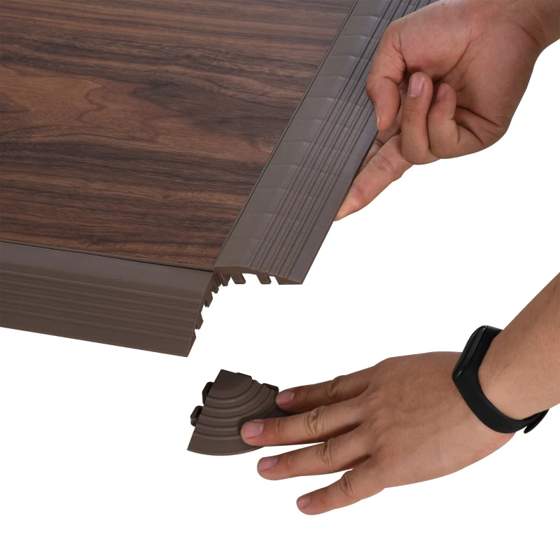 Soozier Portable Dance Floor Tiles, Tap Ballet Trade Show Flooring, PVC, 9 Piece Mats, 5' x 5'