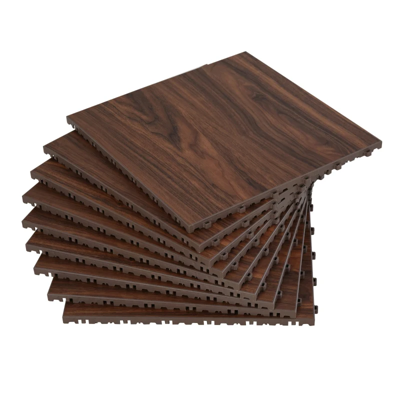 Soozier Portable Dance Floor Tiles, Tap Ballet Trade Show Flooring, PVC, 9 Piece Mats, 5' x 5'