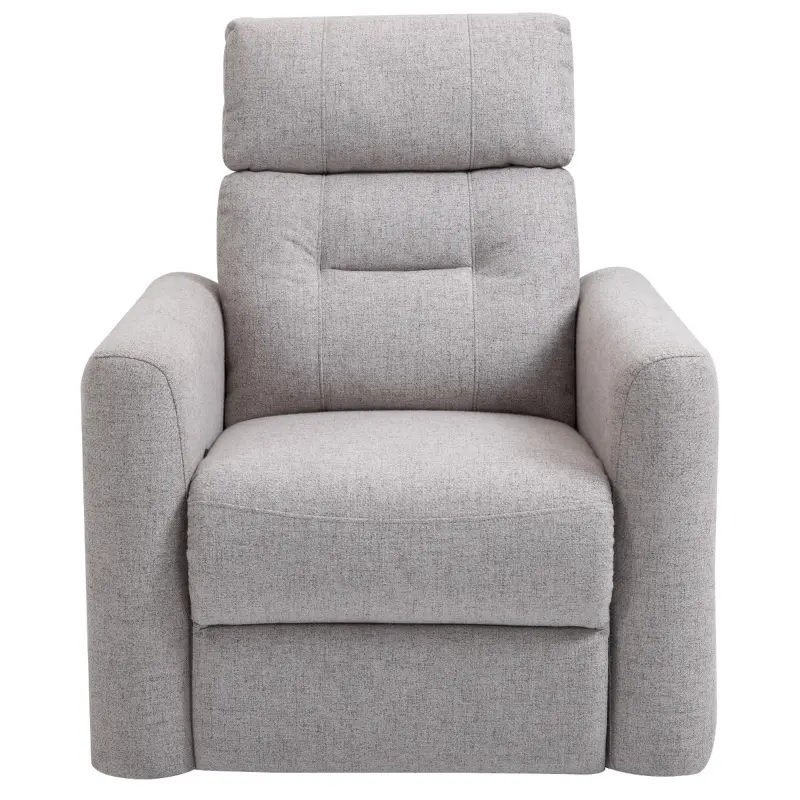 HOMCOM Manual Recliner Swivel Rocker Chair Theater Chair Single Sofa with Linen Fabric for Living Room Bedroom, Beige
