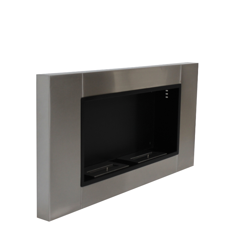 HOMCOM Ventless Bio Ethanol Fireplace Recessed Wall Mounted Heater