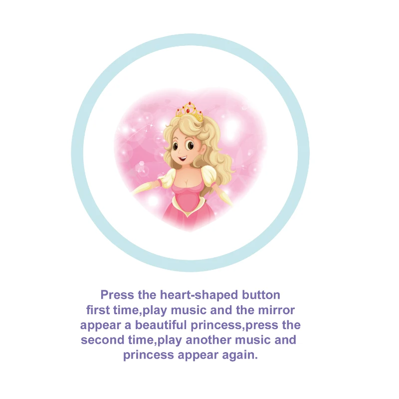 Qaba Kids Pretend Vanity Play Set Princess Girl Magic Dressing Table with Hair Dryer Makeup Table