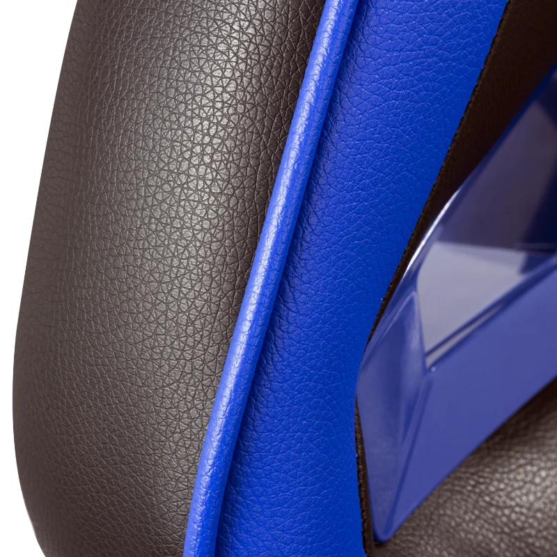 HOMCOM Gaming Racing Chair Rocking Function Computer Seat High Back Adjustable Padded Armrest Home Office Blue