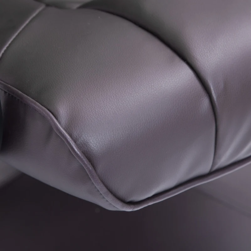 HomCom Ergonomic Faux Leather Lounge Armchair Recliner And Ottoman Set - Dark Brown