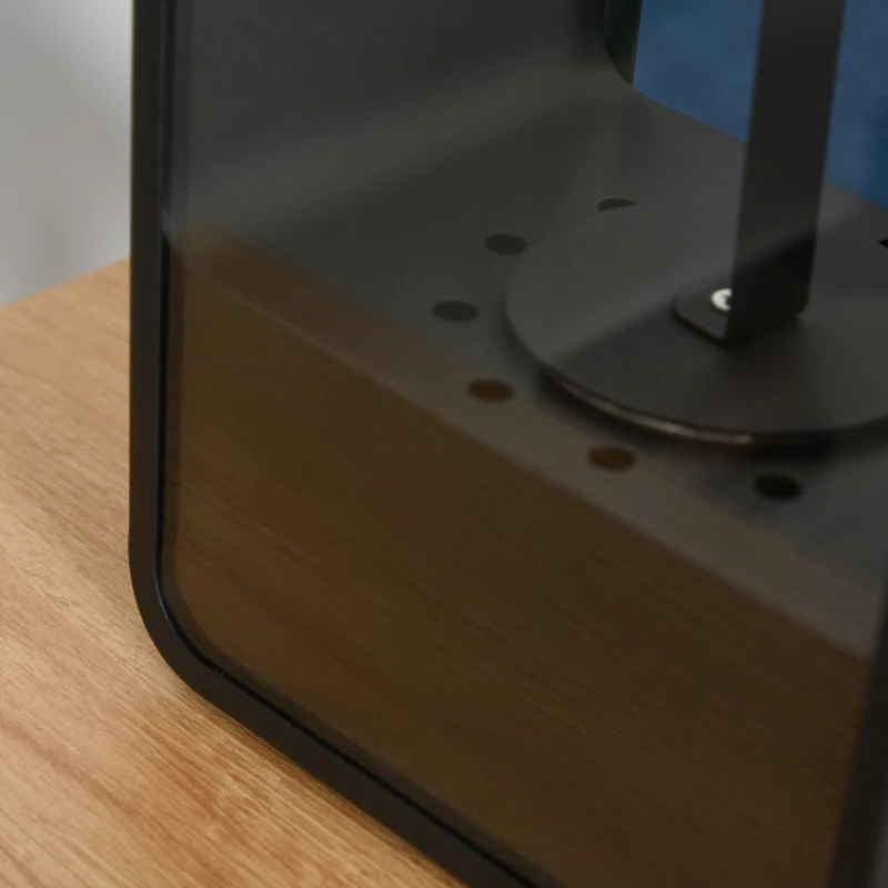 HOMCOM Ethanol Fireplace, 7.75" Tabletop 0.10 Gal, Stainless Steel, Burns up to 2 Hours, Black