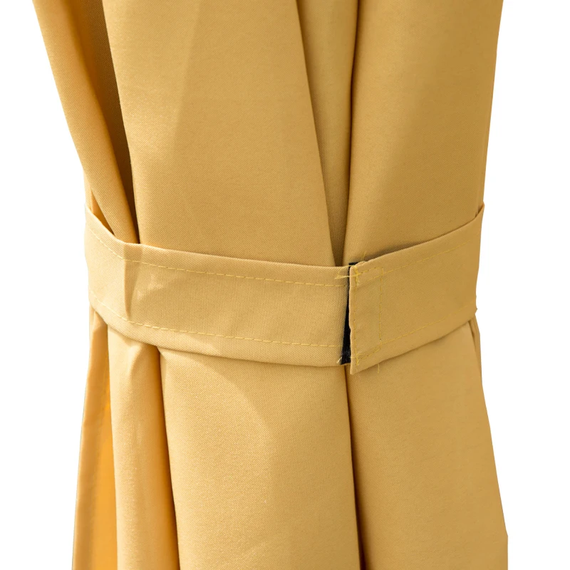 Outsunny Φ11.5'x9.2' 2 Tier Sun Shelter Canopy Gazebo Tent w/ Curtain Orange