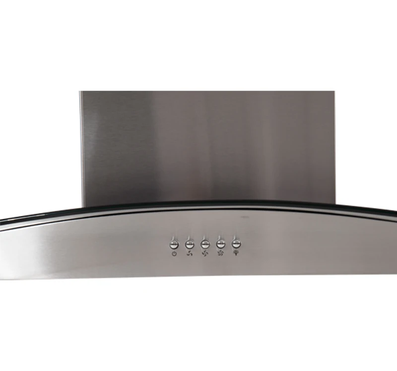 30" Kitchen Wall Mounted Range Hood/Vent -  Stainless Steel and Glass
