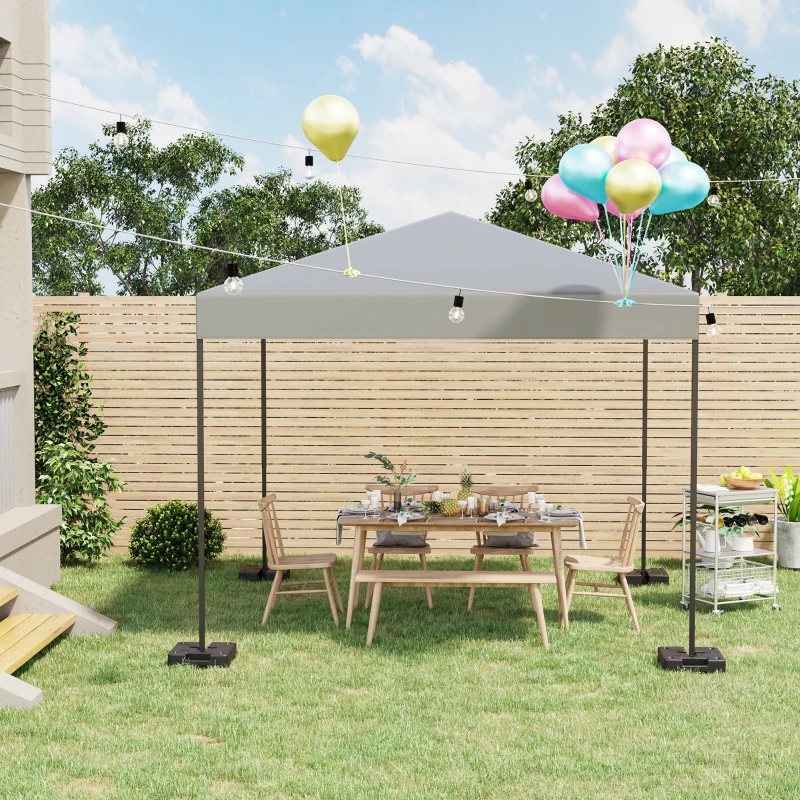 Outsunny 4-Piece HDPE Canopy Tent Weights with a Slotted No-Pinch Design, Side Carry Handles, & Sand/Water Fill