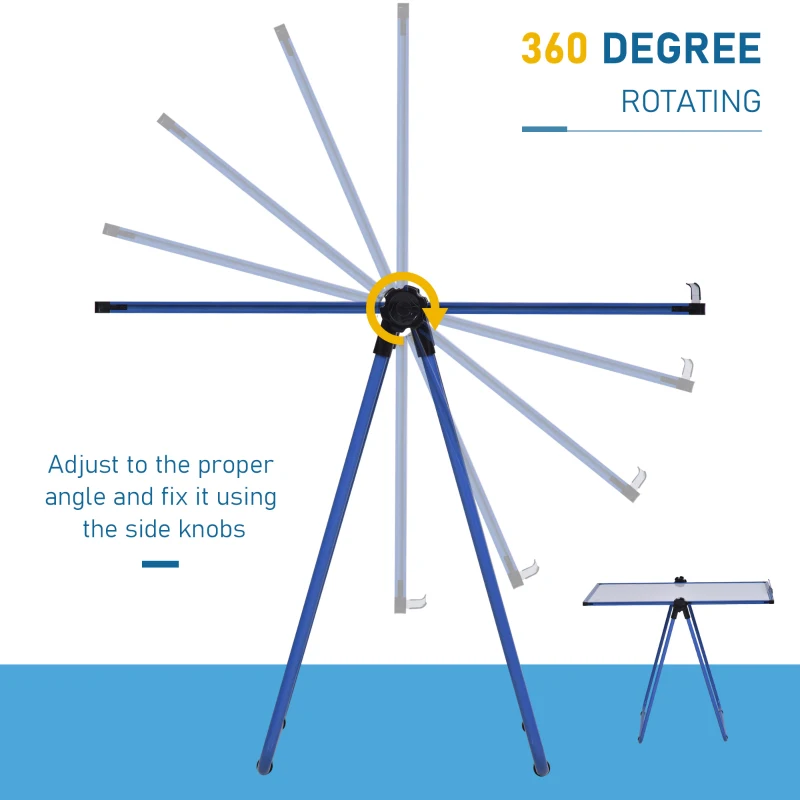Vinsetto Foldable and Adjustable U-Stand Double Sided Whiteboard Chalkboard Easel