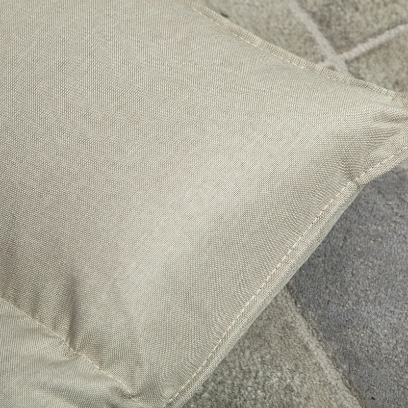 HOMCOM Foldable Floor Chair Gaming Sofa Couch Recliner with 5 Adjustable Positions, Padded Cushion, and Steel Frame for Meditation, Sleep, Reading, Watching, Cream White