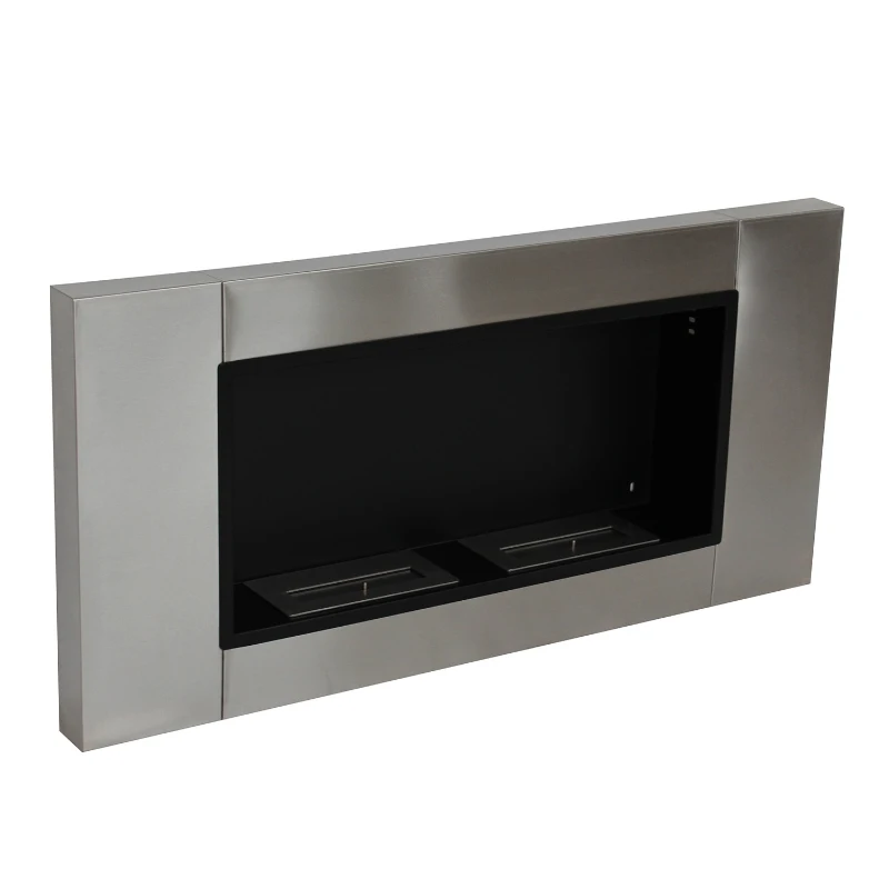 HOMCOM Ventless Bio Ethanol Fireplace Recessed Wall Mounted Heater