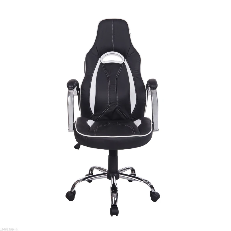 HOMCOM High Back Executive Racing Office Chair PU Leather Swivel Computer Desk Seat Black and White"