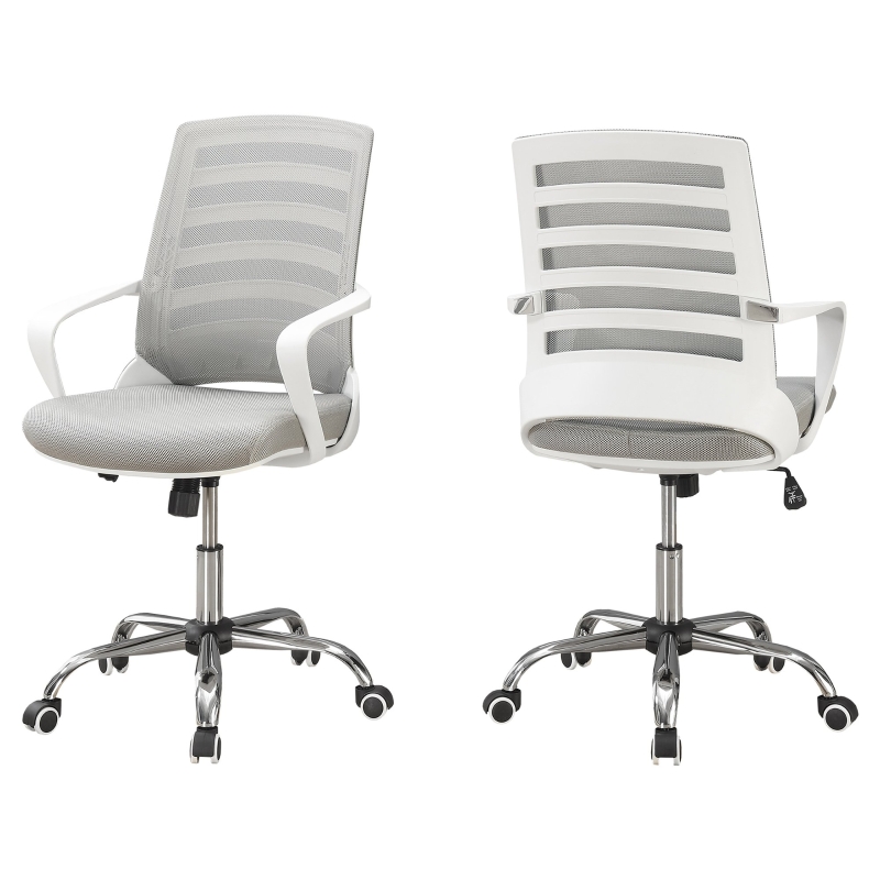 Monarch Ergonomic Adjustable Multi Position Swivelling Mid Back Office Chair - Grey