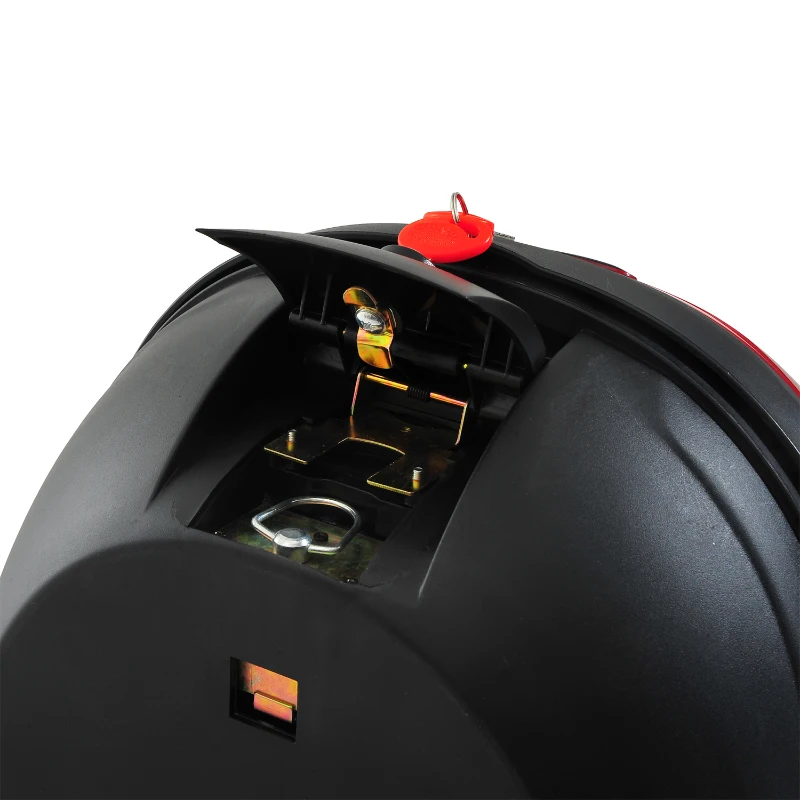 HOMCOM Detachable Scooter Motorcycle Trunk 35L Tour Tail Carrier Lockable Black