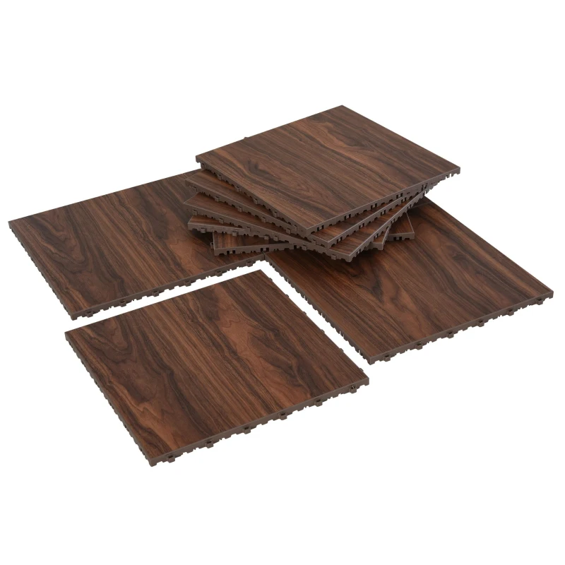 Soozier Portable Dance Floor Tiles, Tap Ballet Trade Show Flooring, PVC, 9 Piece Mats, 5' x 5'