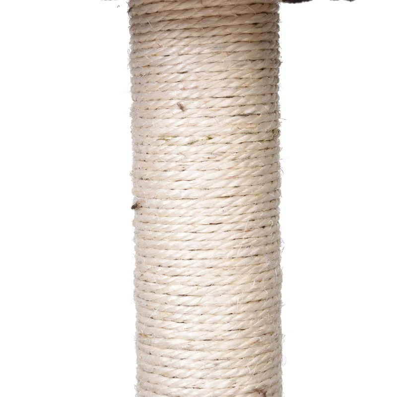 PawHut 51”H Cat Tree Scratching Multi-level Tower Kitten Condo Play House Brown