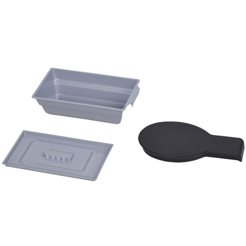 HOMCOM Rolling Shower Wheelchair Bath Toilet Commode Bariatric with Wheels, Detachable Bucket & Shower-Proof Design, 17" Seat Width, Black