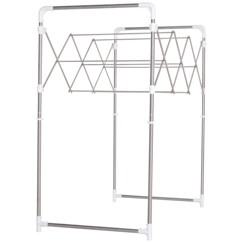 HOMCOM Multi-Purpose Garment Hanging Rack Foldable Laundry Drying Rack
