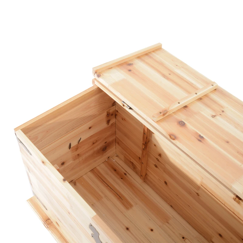 HOMCOM Wooden Storage Trunk Box Crate Case Craft Organizer Home