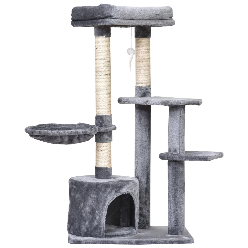 PawHut 43"H Nest Level Cat Tree Scratcher Kitty Condo