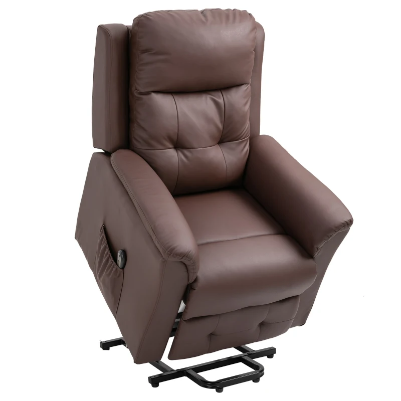 HOMCOM Power Lift Recliner Chair for Elderly 150° Reclining Remote Control Footrest PU