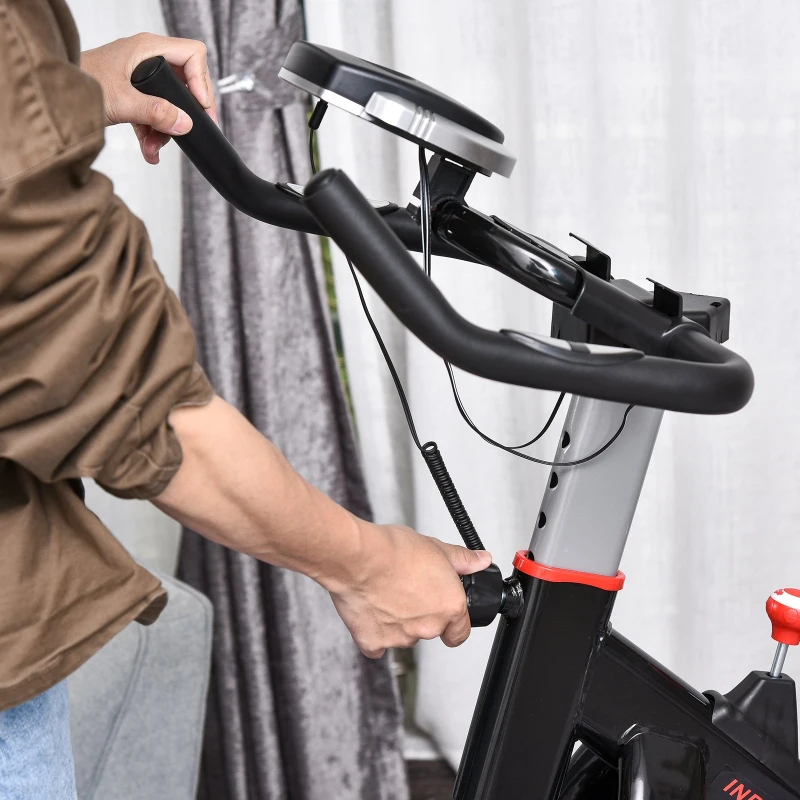 Soozier Stationary Exercise Training Bike Indoor Cycling Bike w/ LCD Monitor