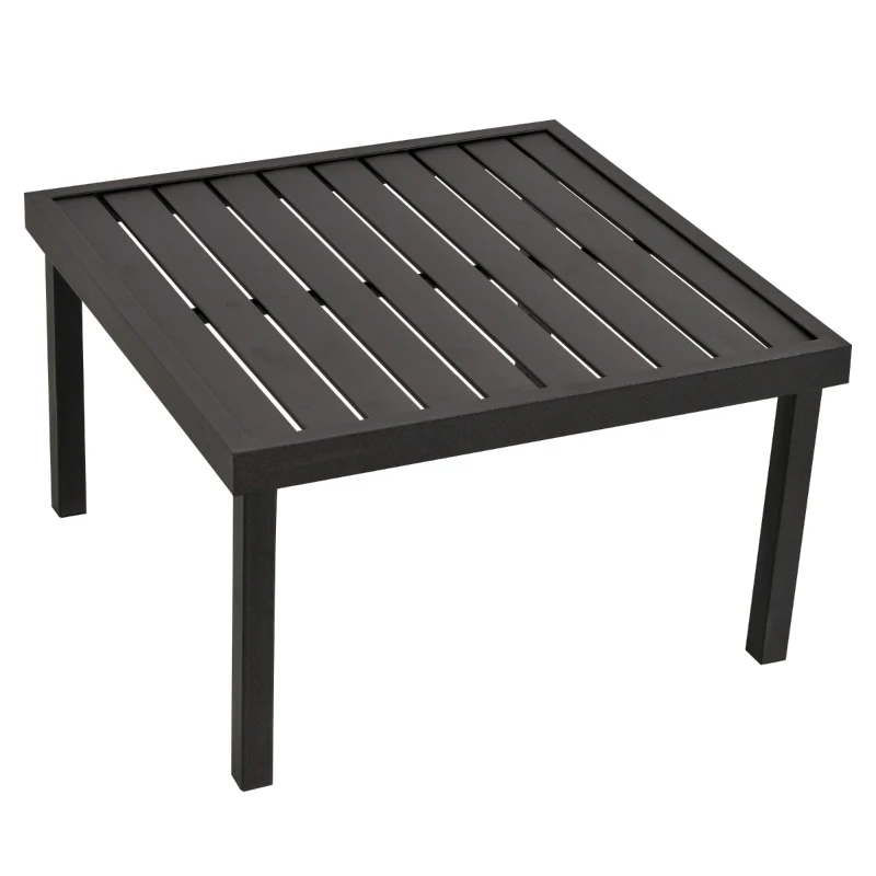 Outsunny 6-Piece Patio L-Shaped Sofa Conversation Set with Coffee Table, Water-Fighting Materials, & Comfort, Grey