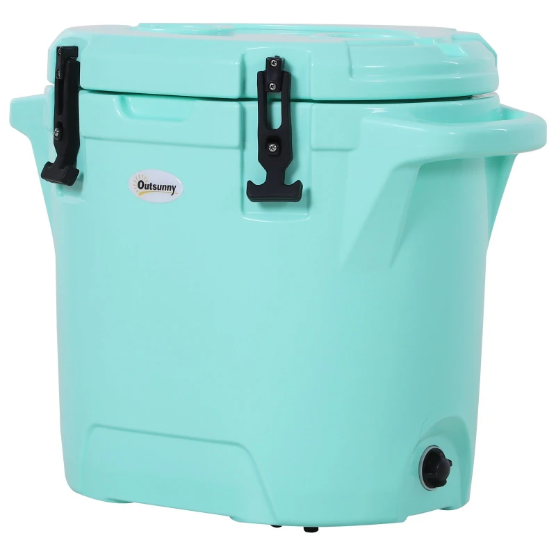 Outsunny Cute Cooler Box 25L Cooling Box Outdoor Portable Green