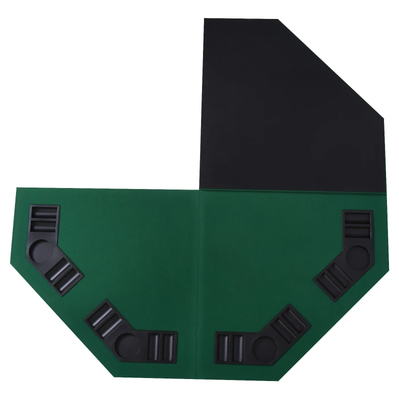 Soozier 48"/120cm Blackjack Poker Game Table Top Folding 8 Player Fit Various Desktop