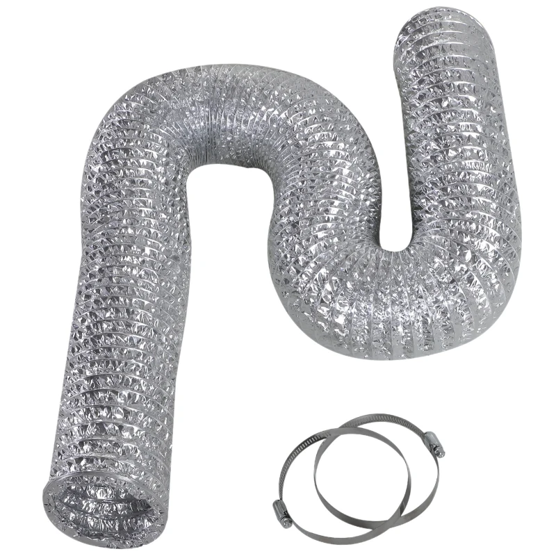 DURHAND 4 Inch Inline Fan Carbon Filter Duct Combo 2 Clamps Hydroponics Grow Room Tent Ventilation Kit