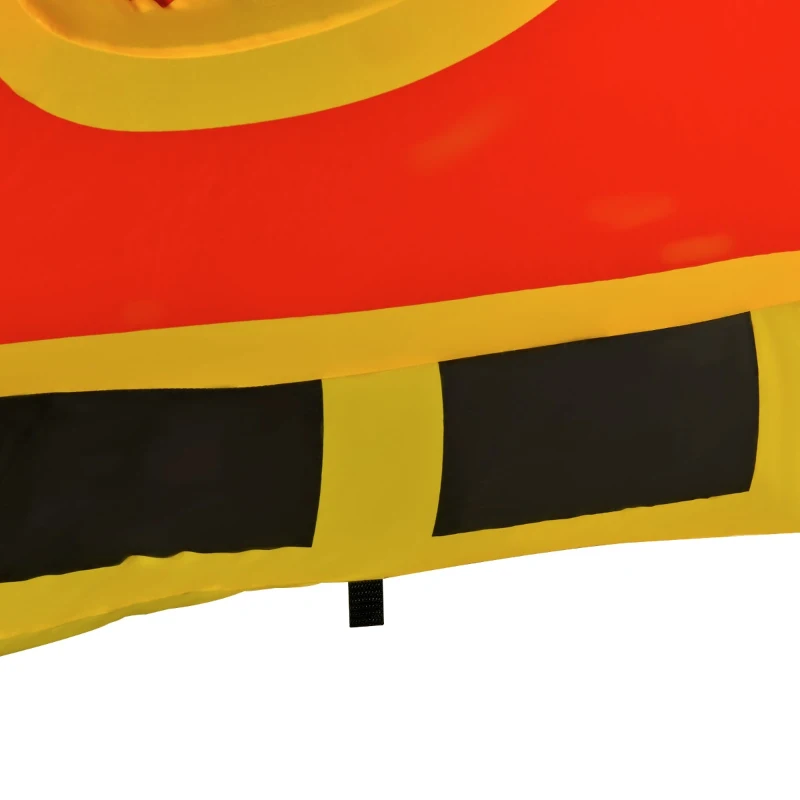 HOMCOM 8ft Long Christmas Inflatable Santa Claus with Sleigh and Reindeer, Outdoor Blow-Up Yard Decoration with LED Lights Display