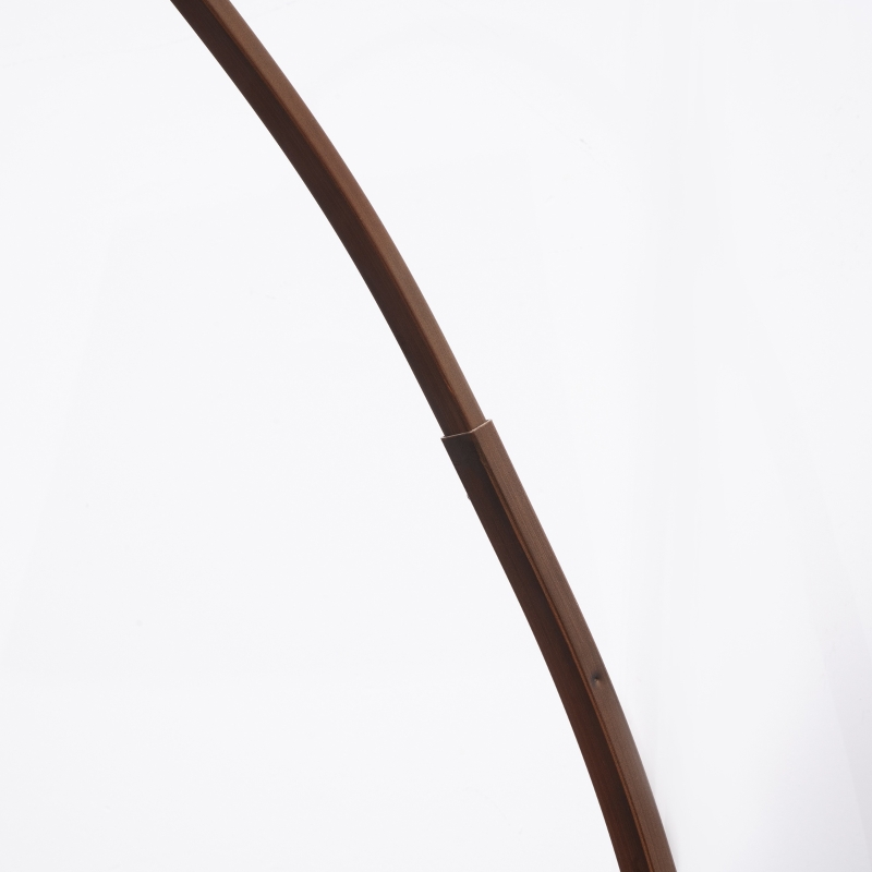 HOMCOM Arched Floor Lamp, Modern Standing Lamp with Foot Switch & Metal Base, Corner Reading Lamps Tall Pole Light for Office Bedroom Living Room, Grey