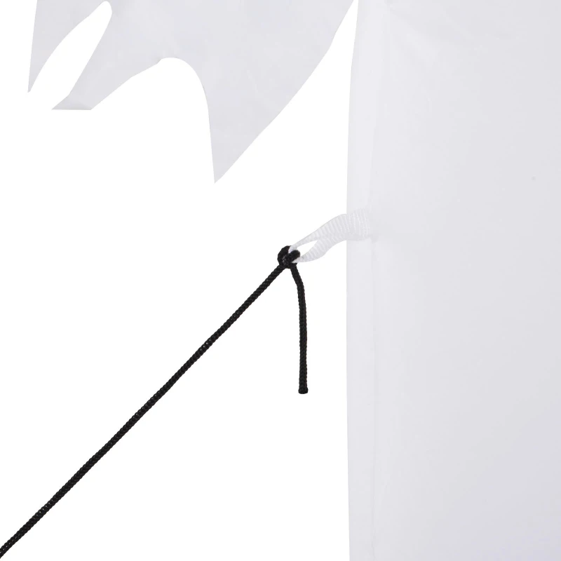 HOMCOM 6ft LED Outdoor Halloween Inflatable Decoration - Ghost with Pumpkin