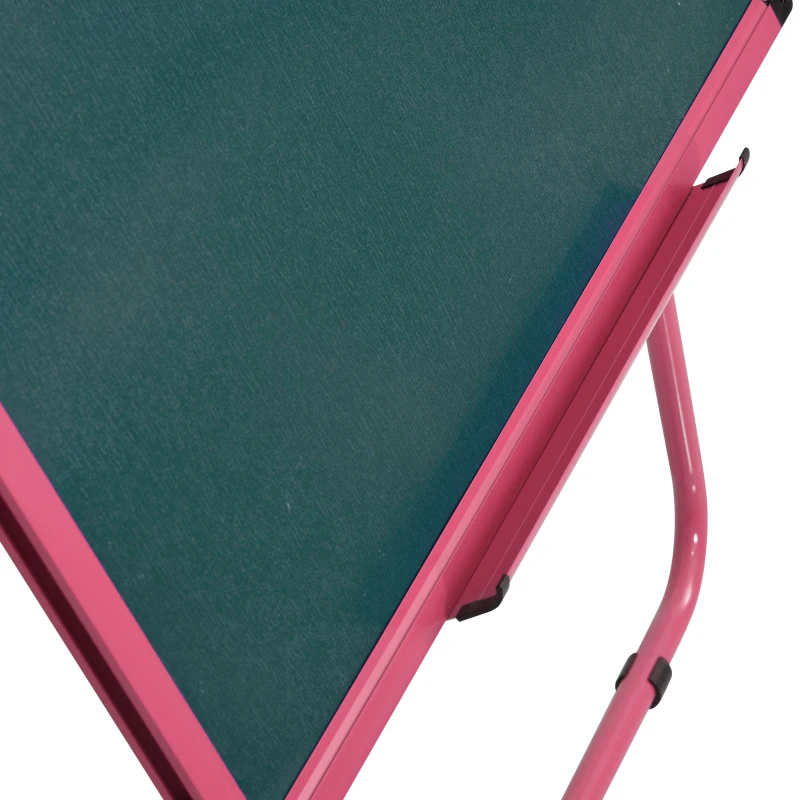 Vinsetto Foldable and Height Adjustable U-Stand Double Sided Whiteboard Chalkboard Easel