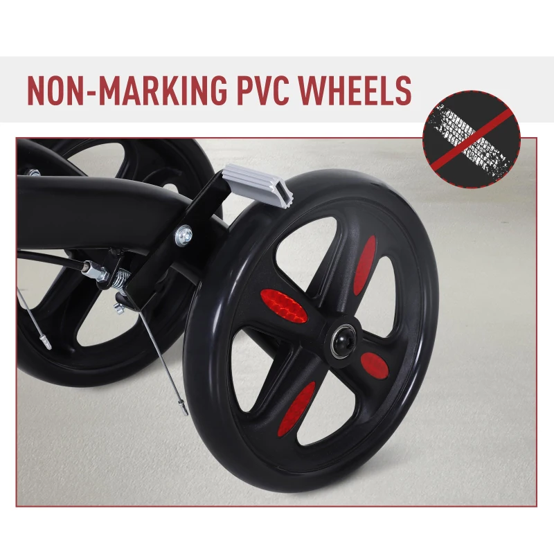 HOMCOM Foldable Knee Walker W/ Non-Marking Wheel